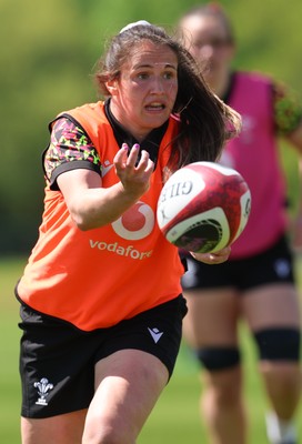 130526 - Wales Women Rugby Training - Kayleigh Powell during a rugby training session ahead of their final Women’s 6 Nations match against Italy