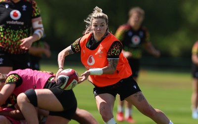 130526 - Wales Women Rugby Training - Keira Bevan during a rugby training session ahead of their final Women’s 6 Nations match against Italy