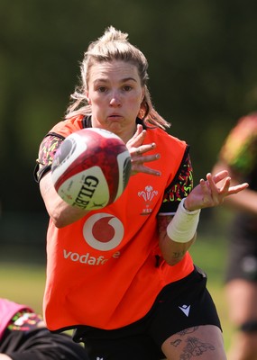 130526 - Wales Women Rugby Training - Keira Bevan during a rugby training session ahead of their final Women’s 6 Nations match against Italy