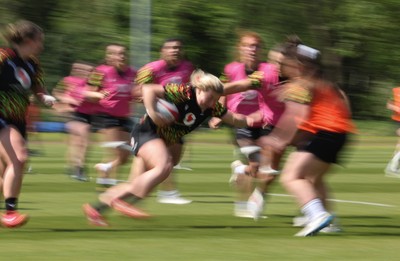 130526 - Wales Women Rugby Training - Molly Reardon during a rugby training session ahead of their final Women’s 6 Nations match against Italy