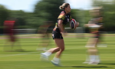 130526 - Wales Women Rugby Training - Amy Williams during a rugby training session ahead of their final Women’s 6 Nations match against Italy