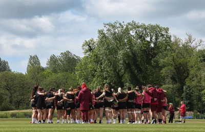 130526 - Wales Women Rugby Training - The Wales squad during a rugby training session ahead of their final Women’s 6 Nations match against Italy