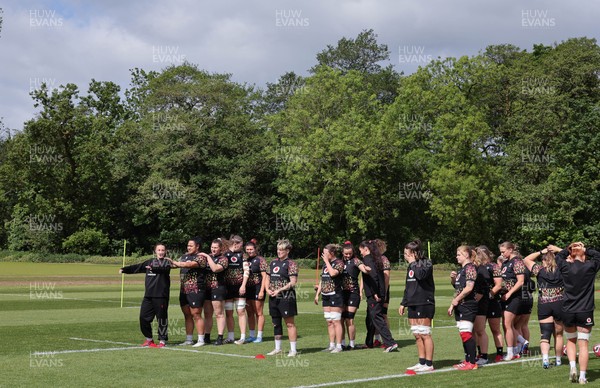 130526 - Wales Women Rugby Training - The Wales squad during a rugby training session ahead of their final Women’s 6 Nations match against Italy