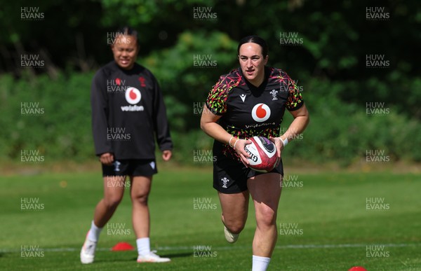 130526 - Wales Women Rugby Training - Courtney Keight during a rugby training session ahead of their final Women’s 6 Nations match against Italy