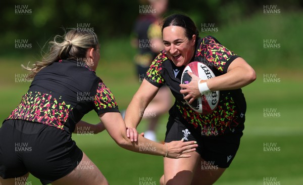 130526 - Wales Women Rugby Training - Courtney Keight during a rugby training session ahead of their final Women’s 6 Nations match against Italy