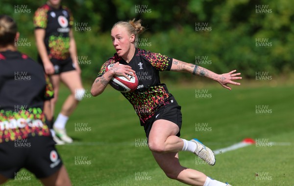 130526 - Wales Women Rugby Training - Nikita Prothero during a rugby training session ahead of their final Women’s 6 Nations match against Italy