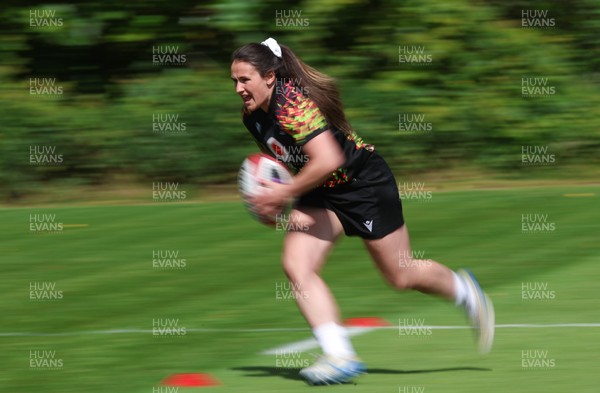 130526 - Wales Women Rugby Training - Kayleigh Powell during a rugby training session ahead of their final Women’s 6 Nations match against Italy