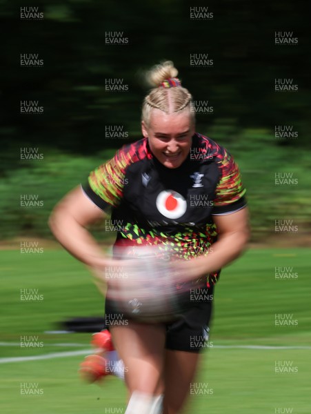 130526 - Wales Women Rugby Training - Seren Singleton during a rugby training session ahead of their final Women’s 6 Nations match against Italy