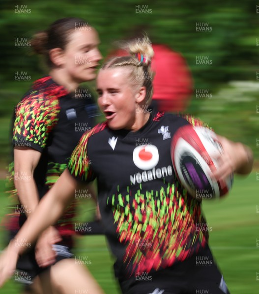 130526 - Wales Women Rugby Training - Seren Singleton during a rugby training session ahead of their final Women’s 6 Nations match against Italy