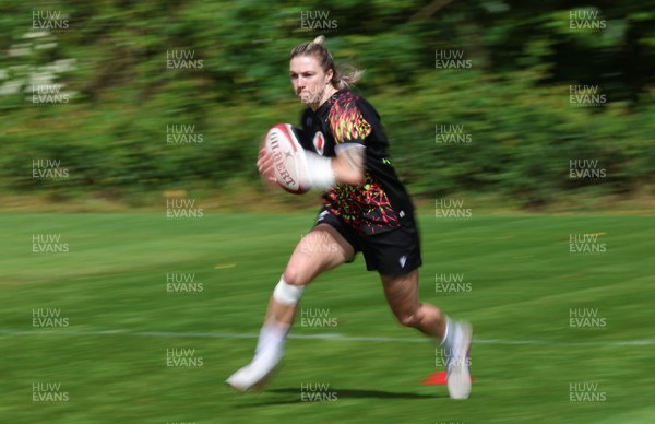 130526 - Wales Women Rugby Training - Keira Bevan during a rugby training session ahead of their final Women’s 6 Nations match against Italy