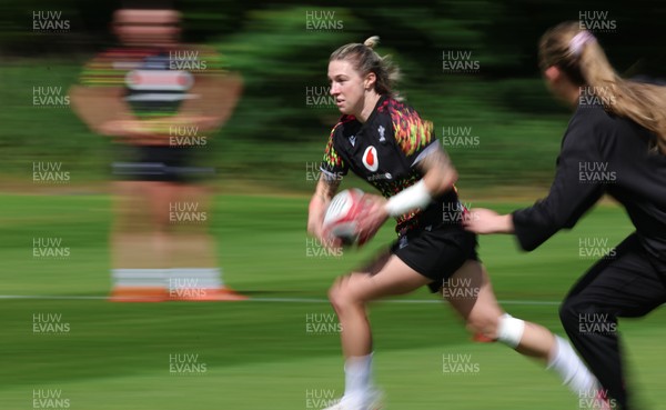 130526 - Wales Women Rugby Training - Keira Bevan during a rugby training session ahead of their final Women’s 6 Nations match against Italy
