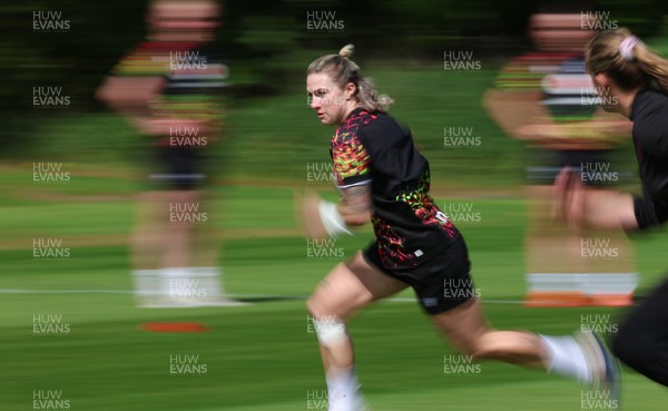 130526 - Wales Women Rugby Training - Keira Bevan during a rugby training session ahead of their final Women’s 6 Nations match against Italy