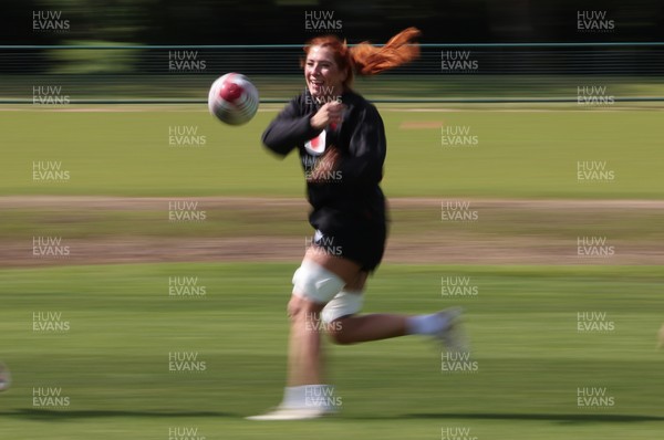 130526 - Wales Women Rugby Training - Georgia Evans during a rugby training session ahead of their final Women’s 6 Nations match against Italy