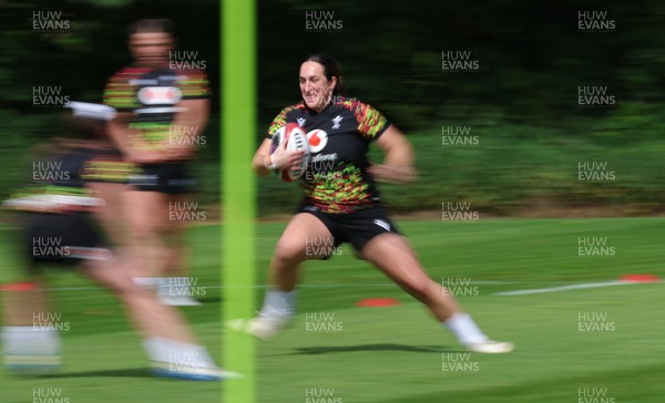 130526 - Wales Women Rugby Training - Courtney Keight during a rugby training session ahead of their final Women’s 6 Nations match against Italy
