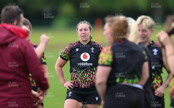 130526 - Wales Women Rugby Training - Katherine Baverstock during a rugby training session ahead of their final Women’s 6 Nations match against Italy