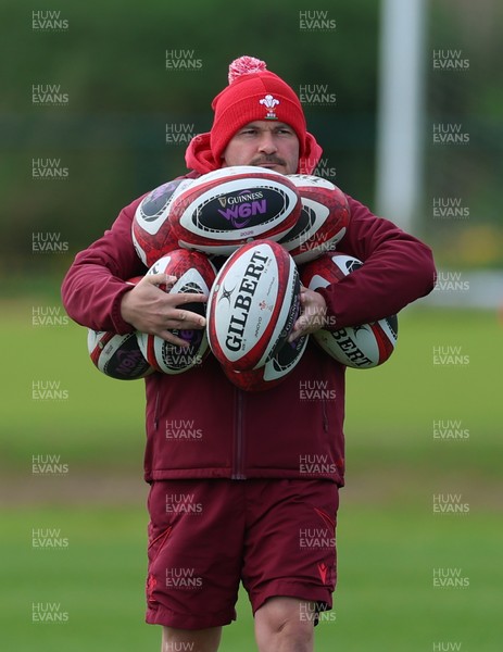 130526 - Wales Women Rugby Training - Jon Hughes, kit co-ordinator during a rugby training session ahead of their final Women’s 6 Nations match against Italy