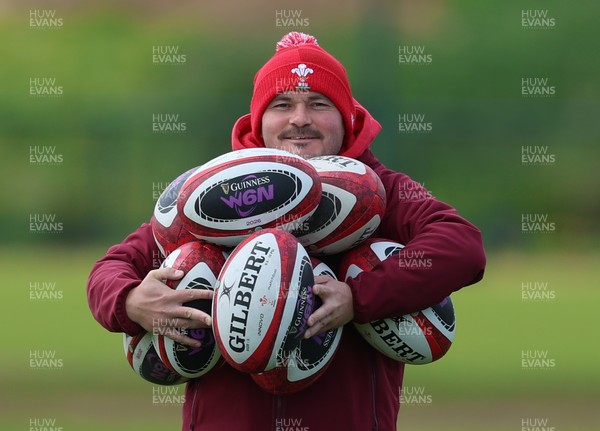 130526 - Wales Women Rugby Training - Jon Hughes, kit co-ordinator during a rugby training session ahead of their final Women’s 6 Nations match against Italy