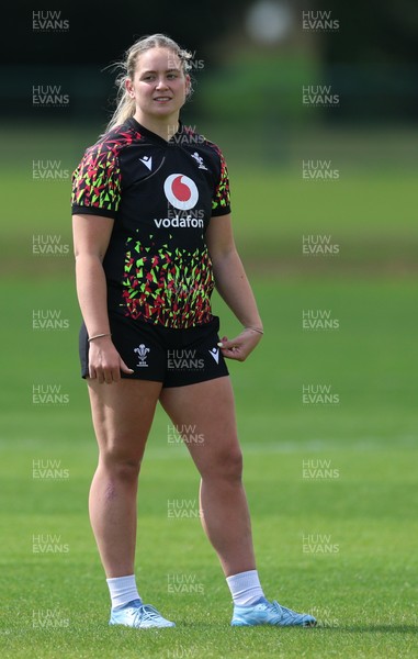 130526 - Wales Women Rugby Training - Freya Bell during a rugby training session ahead of their final Women’s 6 Nations match against Italy