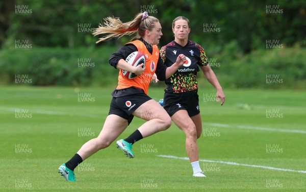 130526 - Wales Women Rugby Training - Hannah Dallavalle during a rugby training session ahead of their final Women’s 6 Nations match against Italy