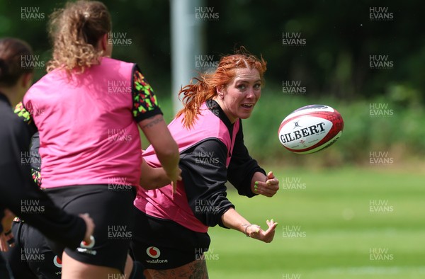 130526 - Wales Women Rugby Training - Georgia Evans during a rugby training session ahead of their final Women’s 6 Nations match against Italy