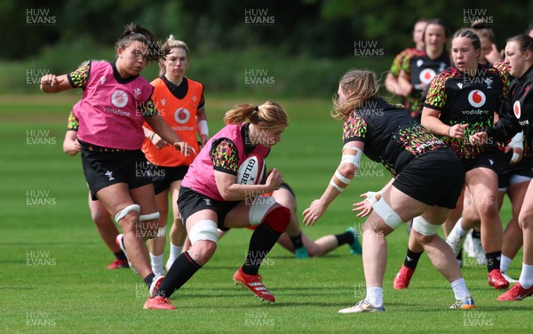 130526 - Wales Women Rugby Training - Bethan Lewis during a rugby training session ahead of their final Women’s 6 Nations match against Italy