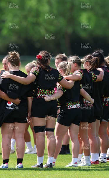 130526 - Wales Women Rugby Training - The Wales squad during a rugby training session ahead of their final Women’s 6 Nations match against Italy