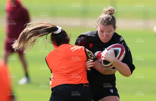130526 - Wales Women Rugby Training - Elan Jones during a rugby training session ahead of their final Women’s 6 Nations match against Italy