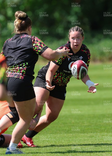 130526 - Wales Women Rugby Training - Katherine Baverstock during a rugby training session ahead of their final Women’s 6 Nations match against Italy