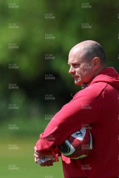 130526 - Wales Women Rugby Training - Sean Lynn, Wales Women head coach during a rugby training session ahead of their final Women’s 6 Nations match against Italy