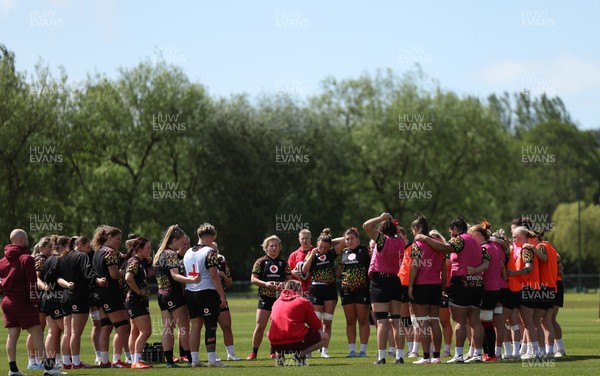 130526 - Wales Women Rugby Training - The Wales squad during a rugby training session ahead of their final Women’s 6 Nations match against Italy