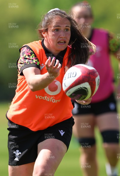 130526 - Wales Women Rugby Training - Kayleigh Powell during a rugby training session ahead of their final Women’s 6 Nations match against Italy