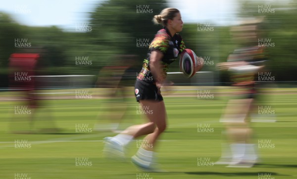 130526 - Wales Women Rugby Training - Amy Williams during a rugby training session ahead of their final Women’s 6 Nations match against Italy