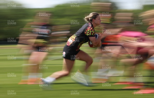 130526 - Wales Women Rugby Training - Amy Williams during a rugby training session ahead of their final Women’s 6 Nations match against Italy
