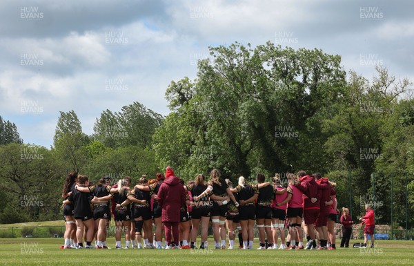 130526 - Wales Women Rugby Training - The Wales squad during a rugby training session ahead of their final Women’s 6 Nations match against Italy