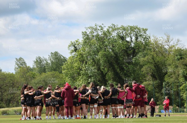 130526 - Wales Women Rugby Training - The Wales squad during a rugby training session ahead of their final Women’s 6 Nations match against Italy