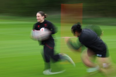 140426 - Wales Women Rugby Training - Jasmine Joyce during a rugby training session ahead of the Women’s 6 Nations match against France