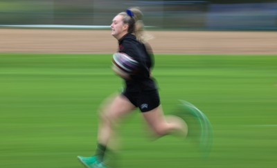 140426 - Wales Women Rugby Training - Hannah Dallavalle during a rugby training session ahead of the Women’s 6 Nations match against France