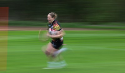 140426 - Wales Women Rugby Training - Carys Cox during a rugby training session ahead of the Women’s 6 Nations match against France