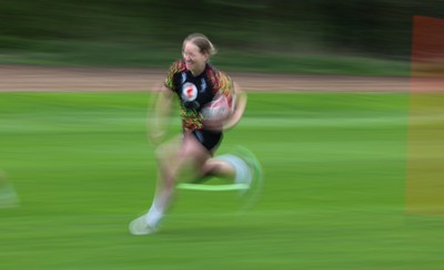 140426 - Wales Women Rugby Training - Carys Cox during a rugby training session ahead of the Women’s 6 Nations match against France