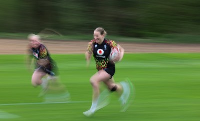 140426 - Wales Women Rugby Training - Carys Cox during a rugby training session ahead of the Women’s 6 Nations match against France