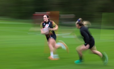 140426 - Wales Women Rugby Training - Courtney Keight during a rugby training session ahead of the Women’s 6 Nations match against France