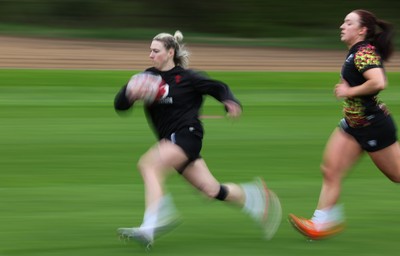 140426 - Wales Women Rugby Training - Keira Bevan during a rugby training session ahead of the Women’s 6 Nations match against France