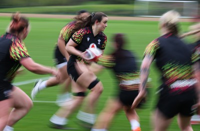 140426 - Wales Women Rugby Training - Branwen Metcalfe during a rugby training session ahead of the Women’s 6 Nations match against France