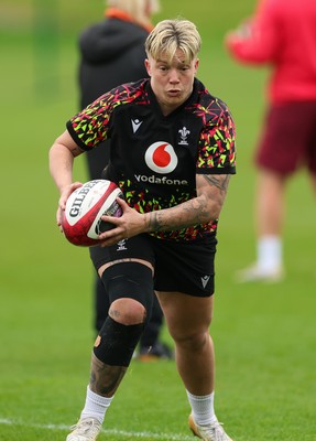 140426 - Wales Women Rugby Training - Donna Rose during a rugby training session ahead of the Women’s 6 Nations match against France