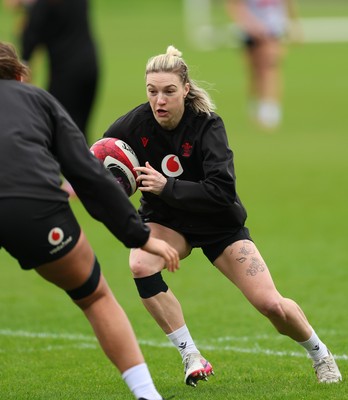 140426 - Wales Women Rugby Training - Keira Bevan during a rugby training session ahead of the Women’s 6 Nations match against France