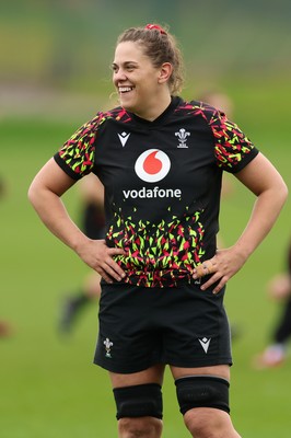 140426 - Wales Women Rugby Training - Natalia John during a rugby training session ahead of the Women’s 6 Nations match against France