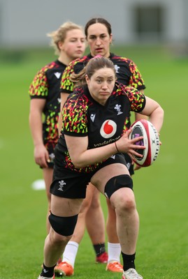 140426 - Wales Women Rugby Training - Gwen Crabb during a rugby training session ahead of the Women’s 6 Nations match against France