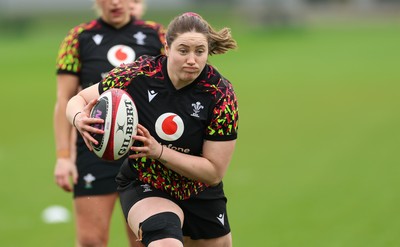 140426 - Wales Women Rugby Training - Gwen Crabb during a rugby training session ahead of the Women’s 6 Nations match against France