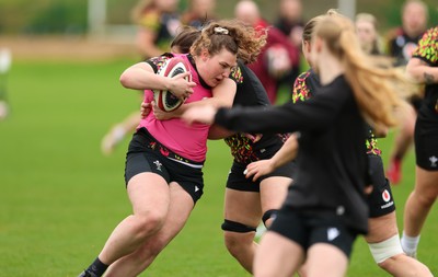 140426 - Wales Women Rugby Training - Gwenllian Pyrs during a rugby training session ahead of the Women’s 6 Nations match against France