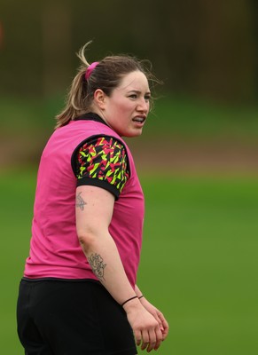 140426 - Wales Women Rugby Training - Gwen Crabb during a rugby training session ahead of the Women’s 6 Nations match against France